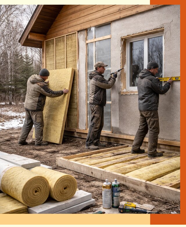 Утепление дачного дома в Таганроге от 4836 руб/м2 — недорого | ТепломастерТгн