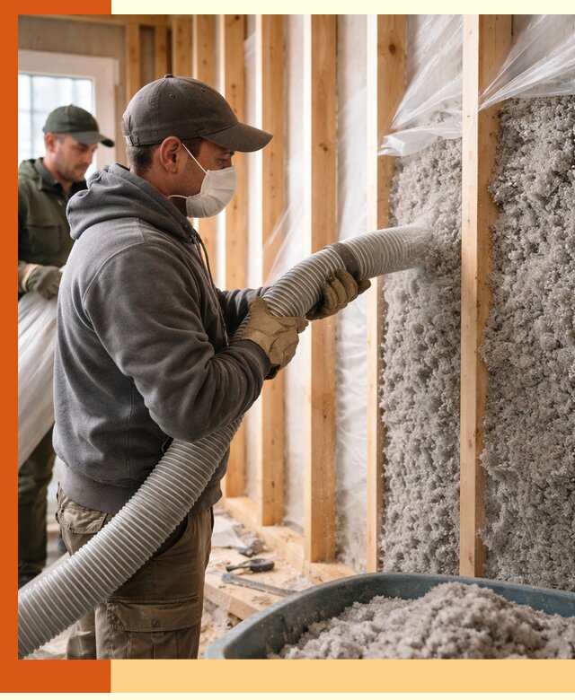 Утепление каркасного дома эковатой в Таганроге — качественно и надолго