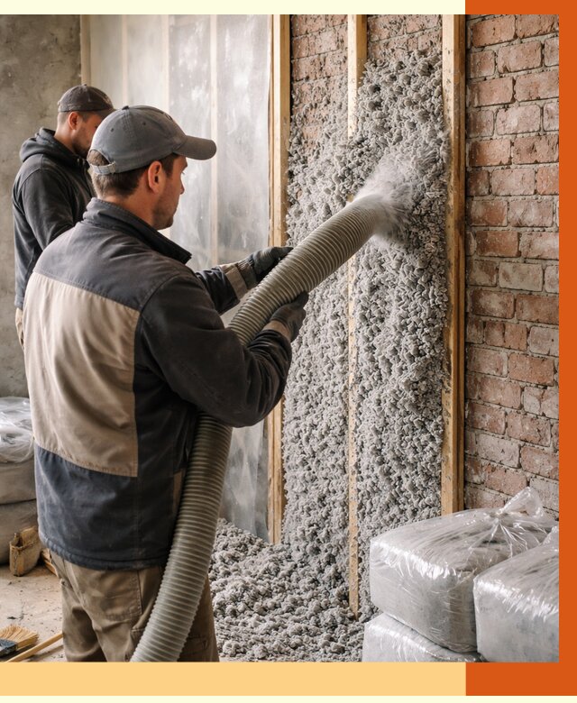 Утепление кирпичного дома эковатой в Таганроге от 2393 руб./м² | ТепломастерТгн