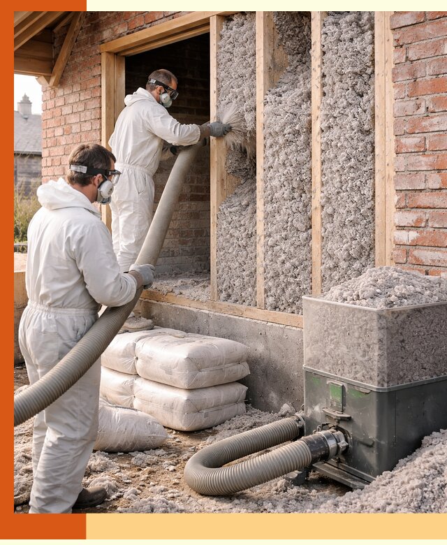 Утепление кирпичного дома эковатой в Таганроге