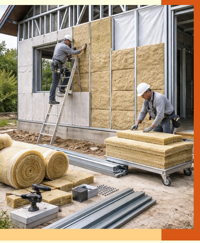 Утепление дома из ЛСТК в Таганроге от 5294 руб./м² — профессионально | ТепломастерТгн