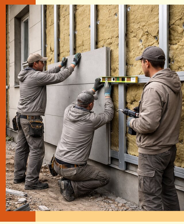 Утепление вентилируемого фасада под ключ в Таганроге