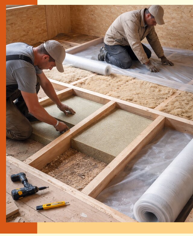 Профессиональное утепление деревянного пола в Таганроге