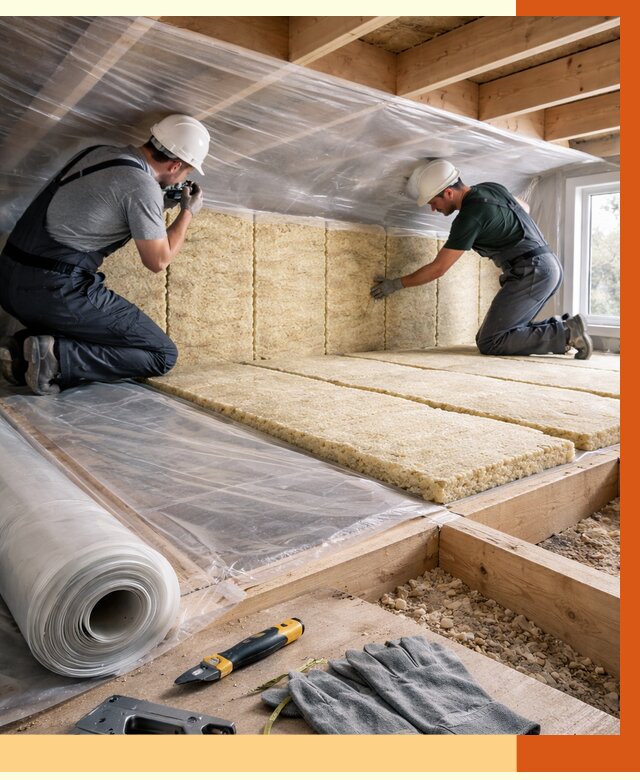 Утепление перекрытий в Таганроге от 2902 руб/м2 — утепление межэтажных и чердачных | ТепломастерТгн