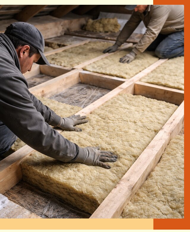 Утепление чердака минватой в Таганроге от 3563 руб/м2 под ключ | ТепломастерТгн