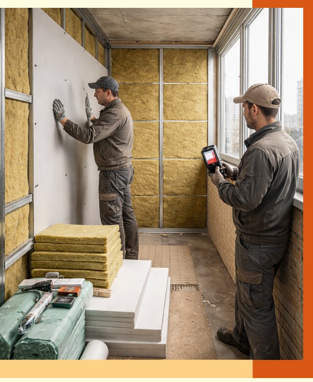 Утепление балкона в Таганроге от 4581 руб. под ключ | ТепломастерТгн