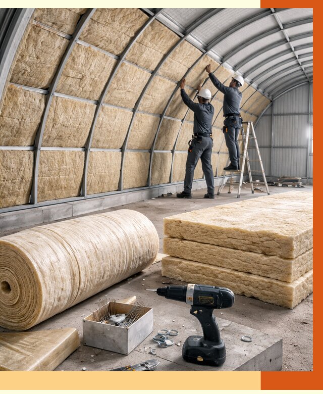 Утепление арочного ангара в Таганроге от 3258 руб./м2 под ключ | ТепломастерТгн