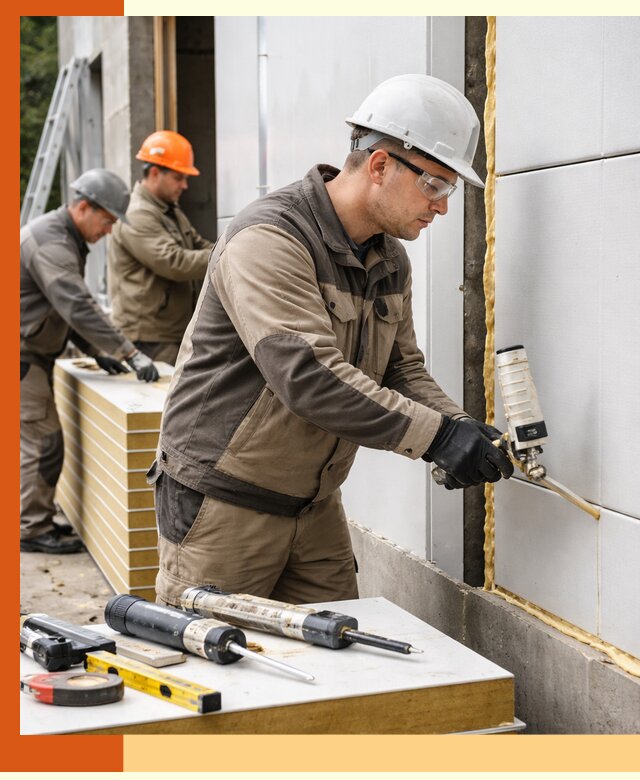 Утепление сэндвич-панелей пенополиуретаном в Таганроге