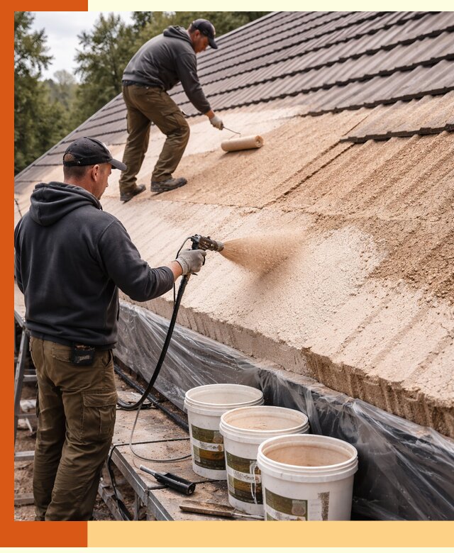 Утепление кровли жидкой пробкой в Таганроге для домов и зданий